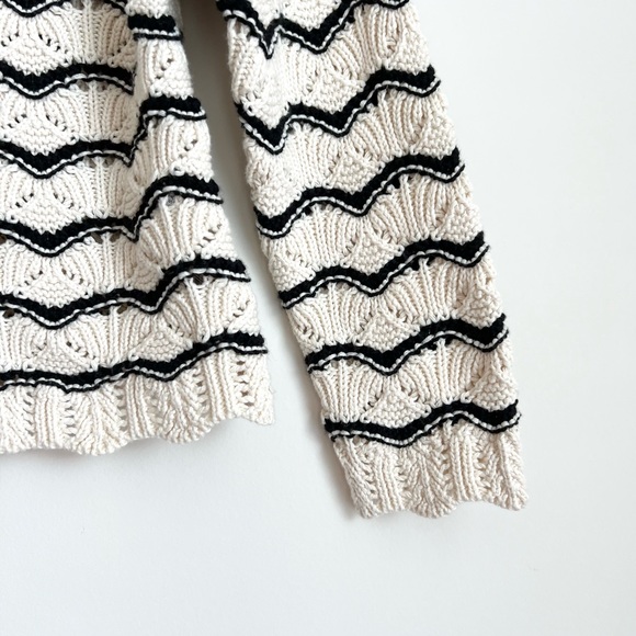 ZARA Girl Open Knit Cardigan with Scalloped Detail Size 4-5 - Picture 3 of 9